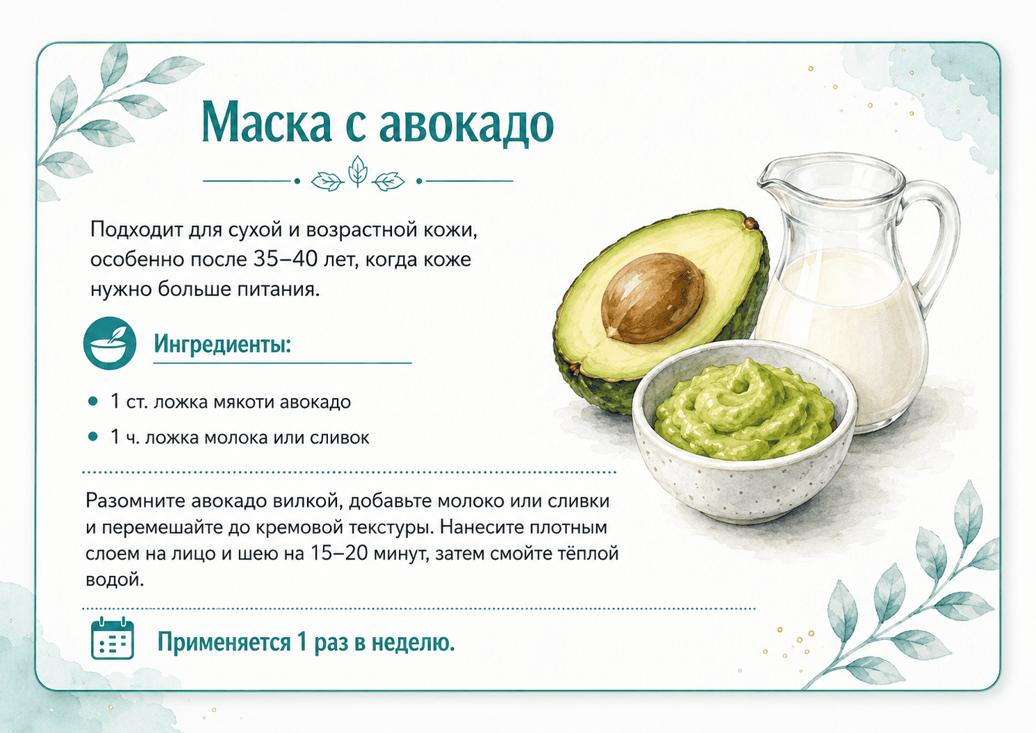 Маска с авокадо