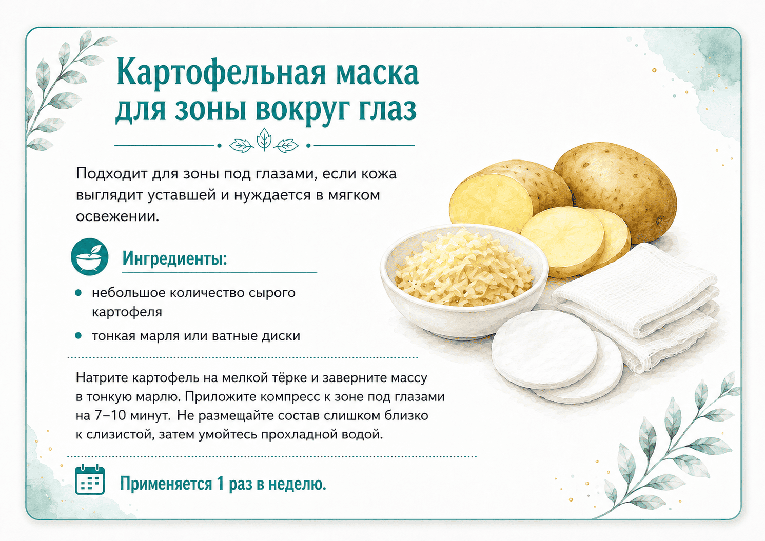Маска картофельная