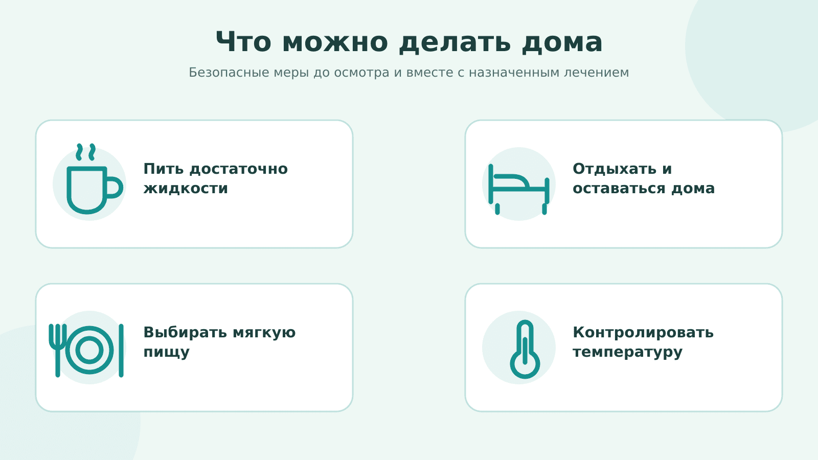 Схема безопасных домашних действий при ангине