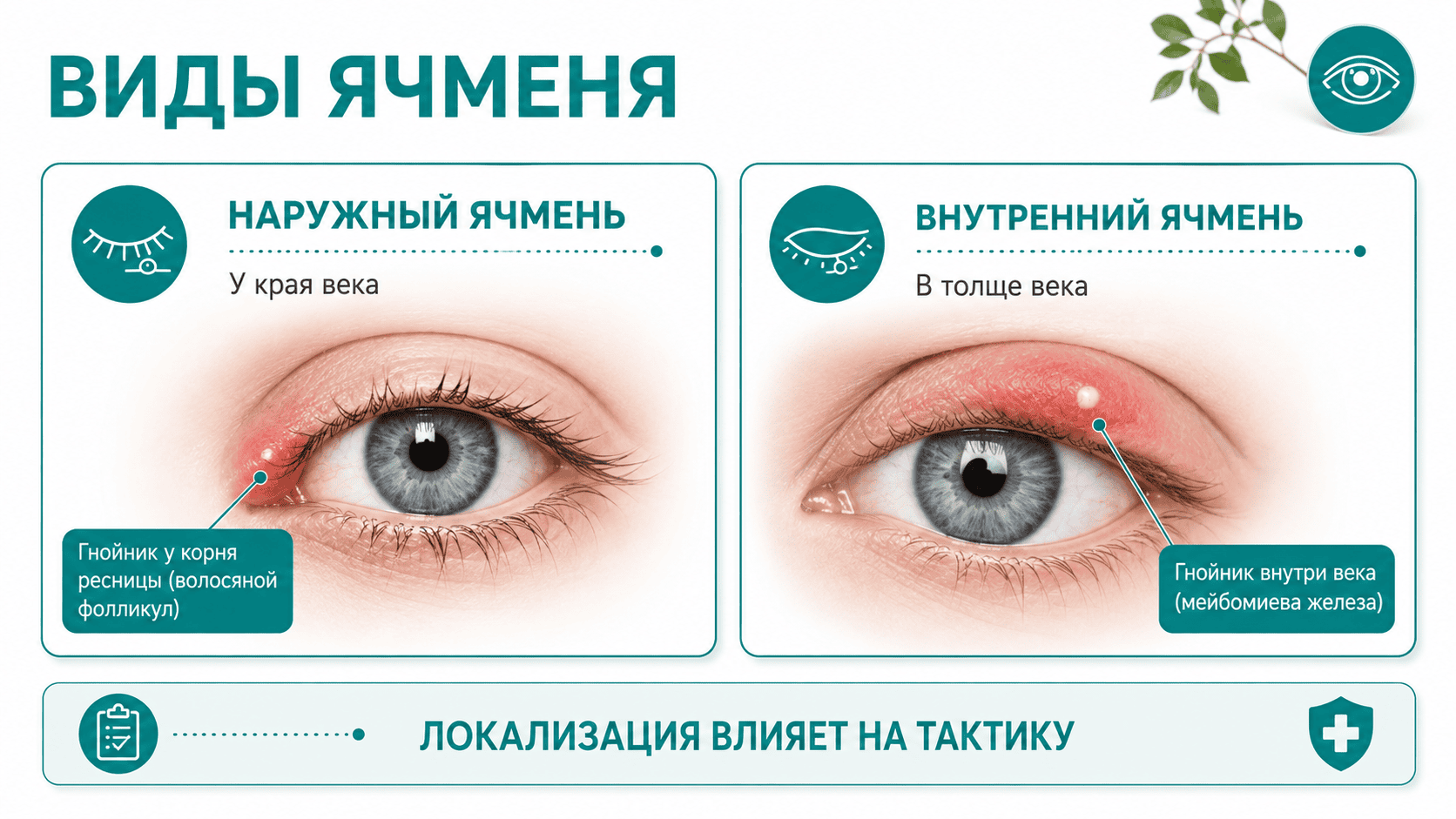 Факторы появления ячменя на веке