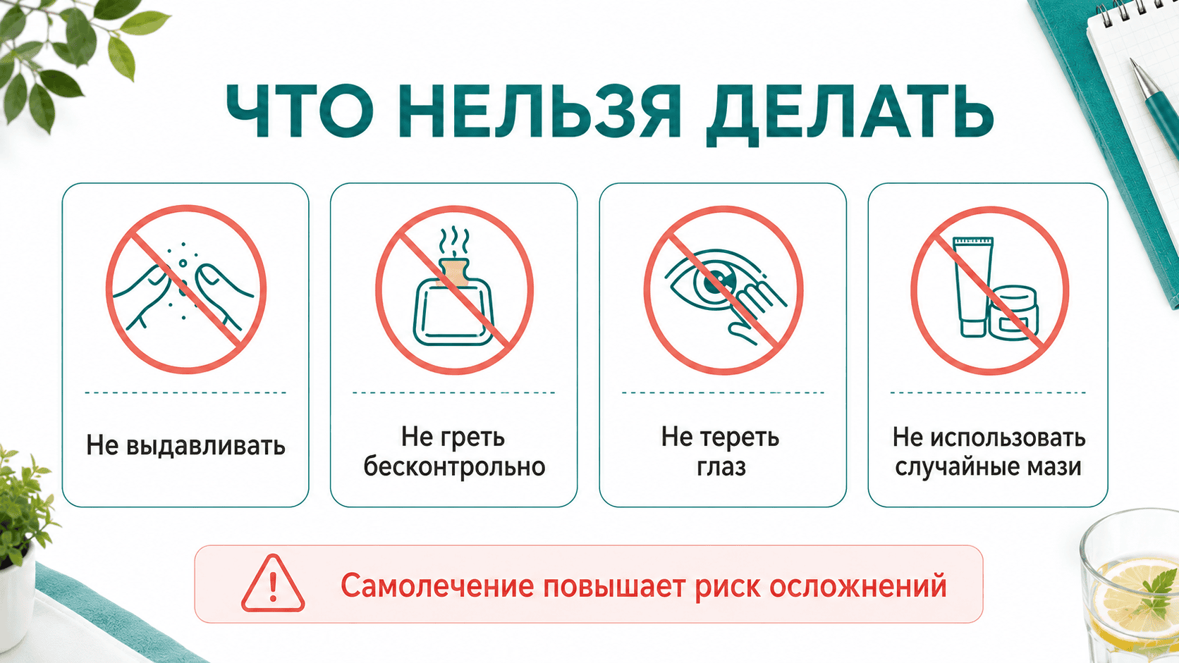Что нельзя делать при ячмене на глазу