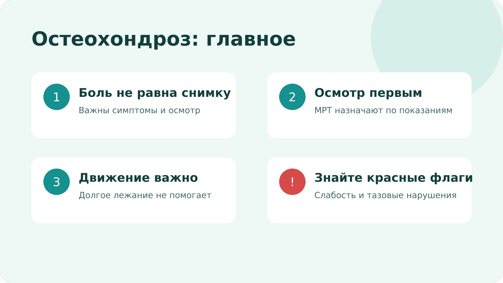 Главные факты об остеохондрозе