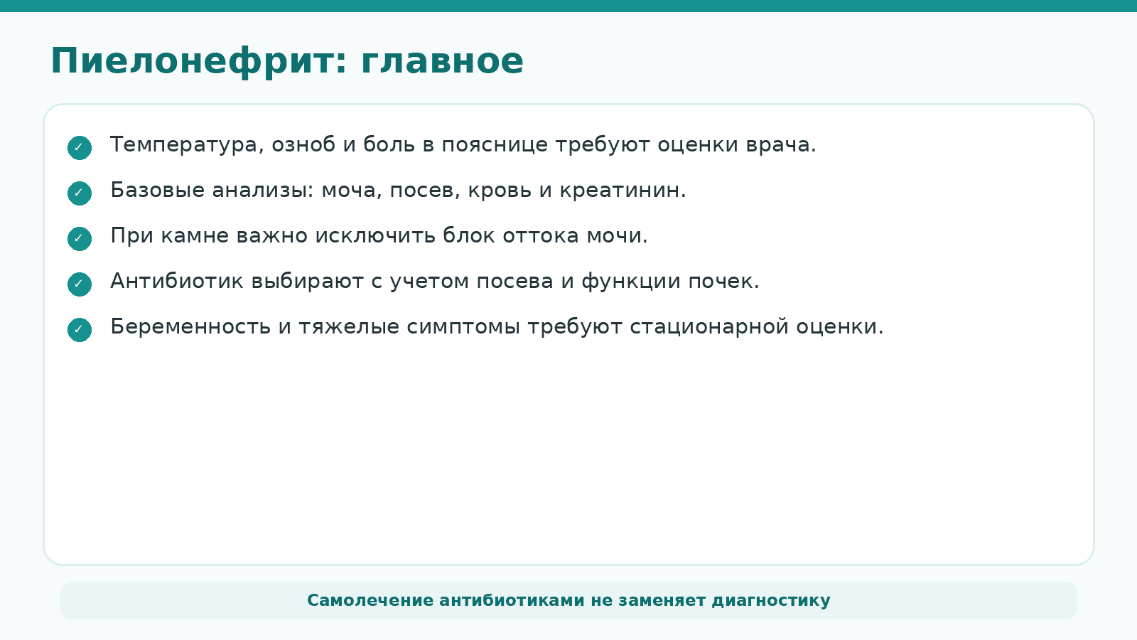 Главные факты о пиелонефрите